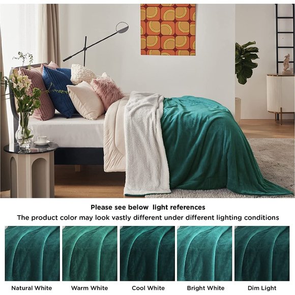 New Sherpa Fleece Throw Blanket for Couch - Thick Fuzzy Warm Soft Blank… - Picture 9 of 12